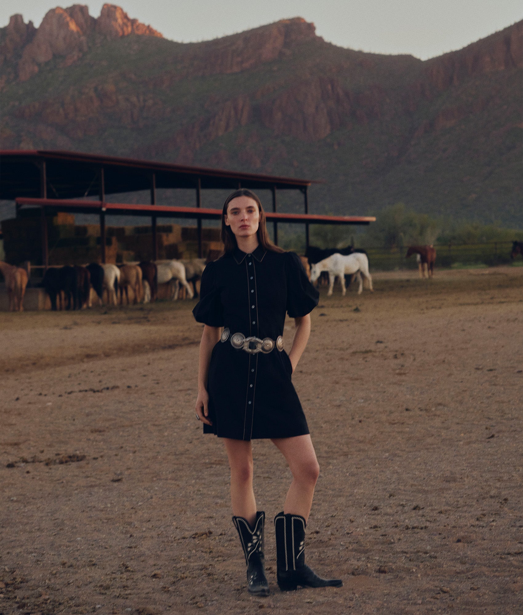 Lela Rose x Lucchese Wren :: Black - Image 2