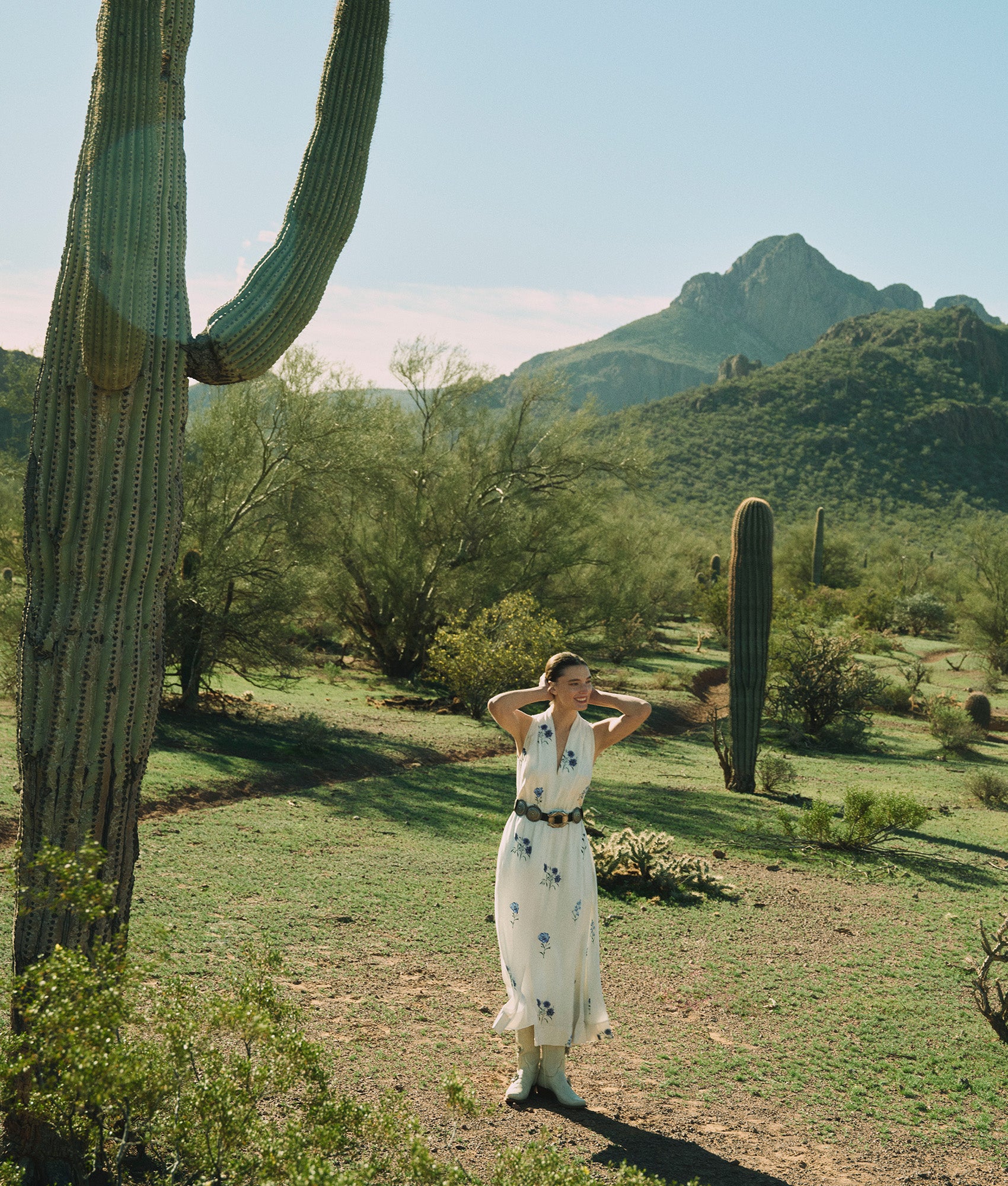 Lela Rose x Lucchese Robin :: White + Blue - Image 2