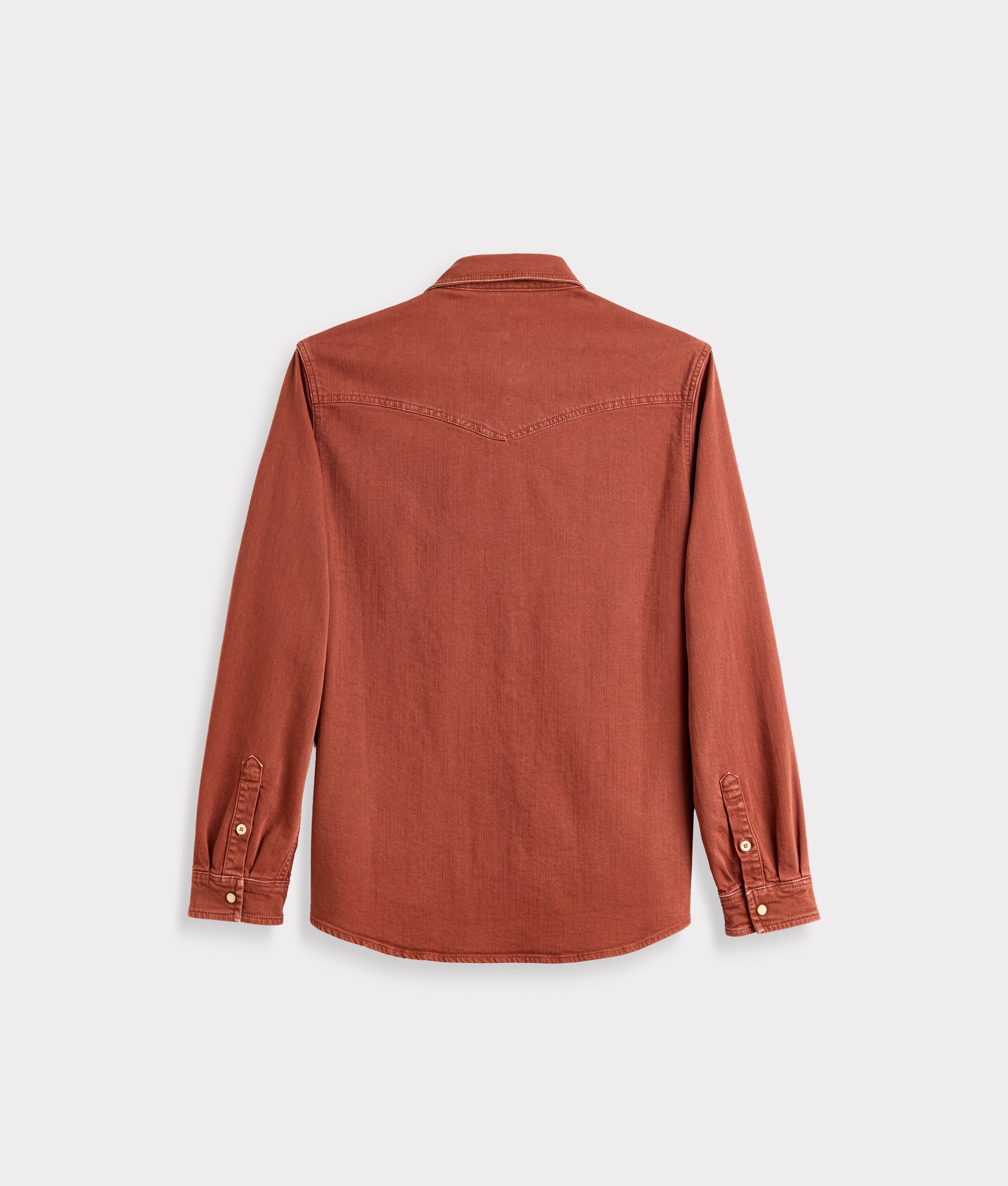 Roper Denim Shirt :: Burnt Orange - Image 2