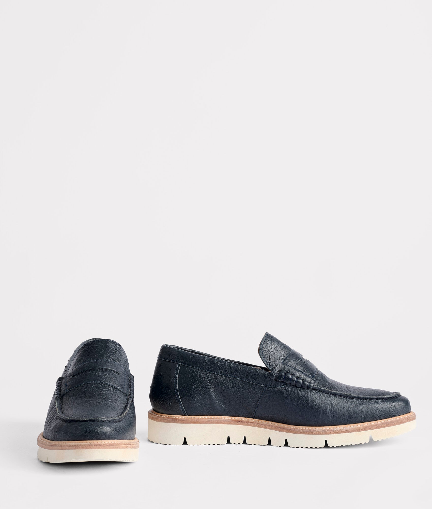 Ridgeline Exotic Penny Loafer :: Navy - Image 2