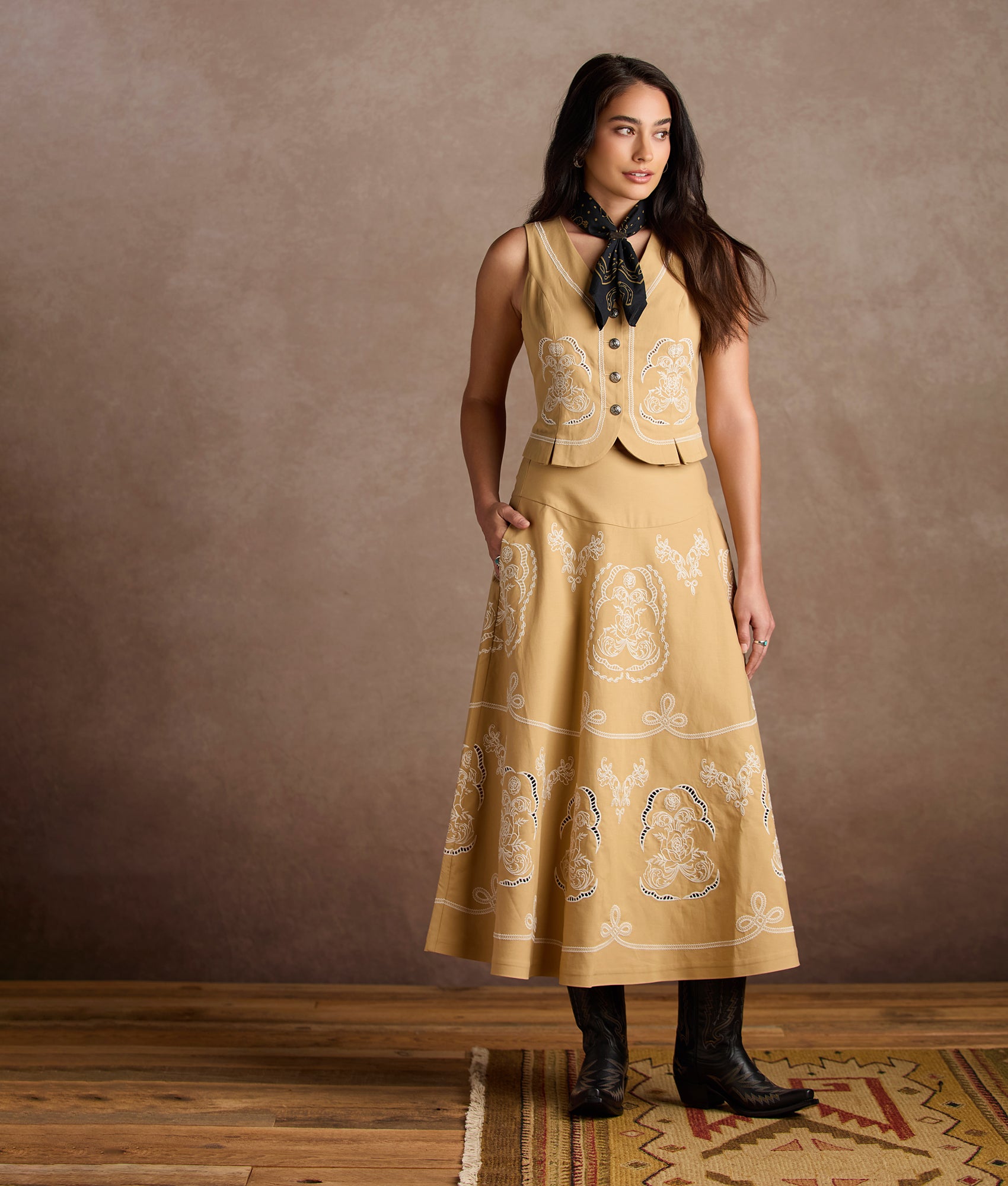 Clara Skirt :: Tan - Image 4