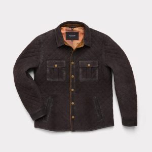 Franklin Waxed Suede Jacket :: Navy
