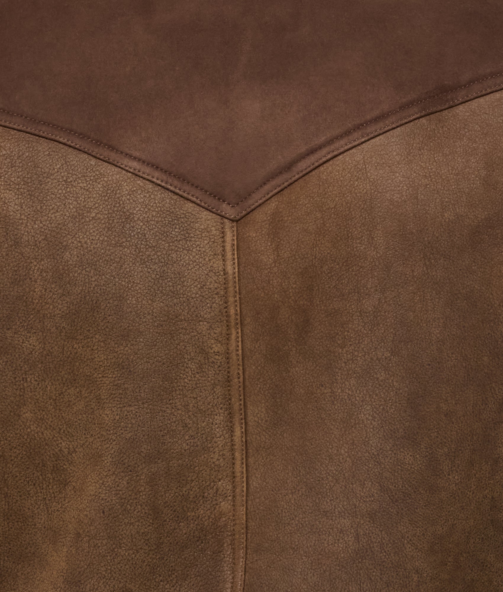 Dustin Yoked Shearling Vest :: Brown - Image 3