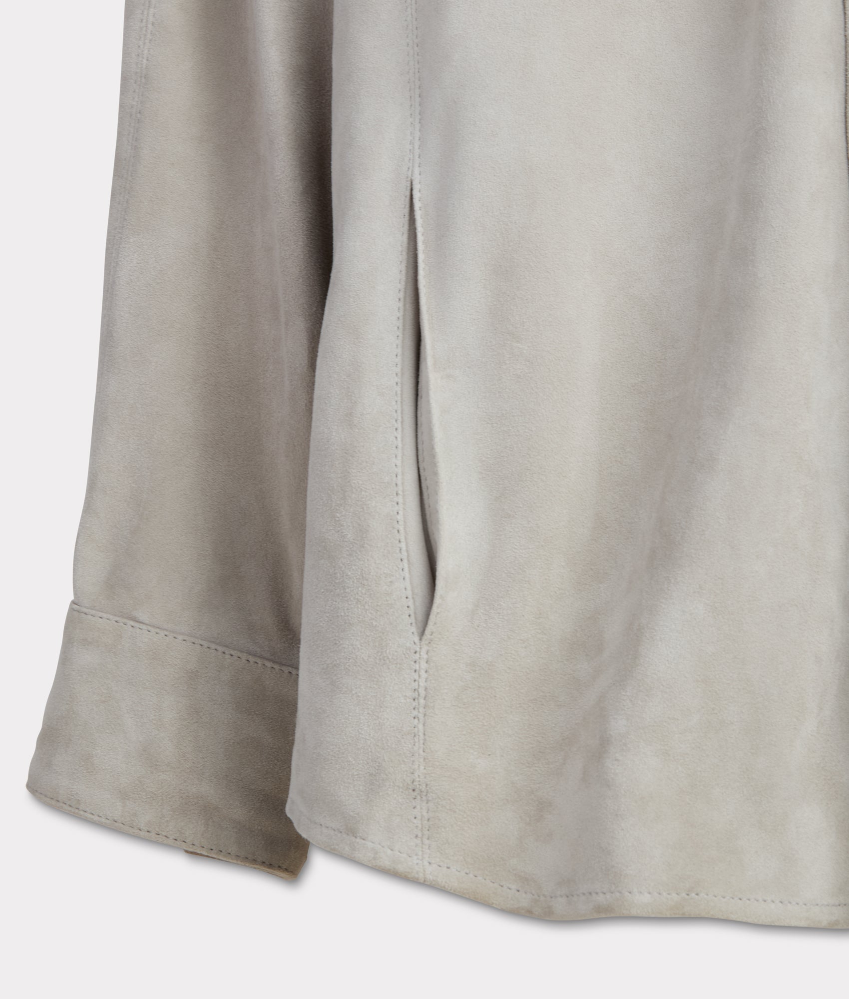 Suede Overshirt :: Grey - Image 3