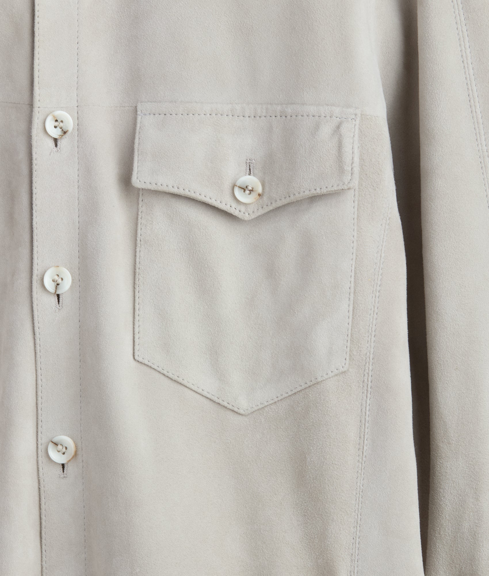 Suede Overshirt :: Grey - Image 2