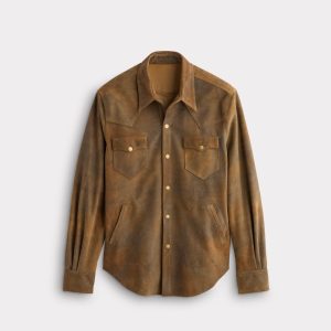 Colt Leather Shacket :: Mocha