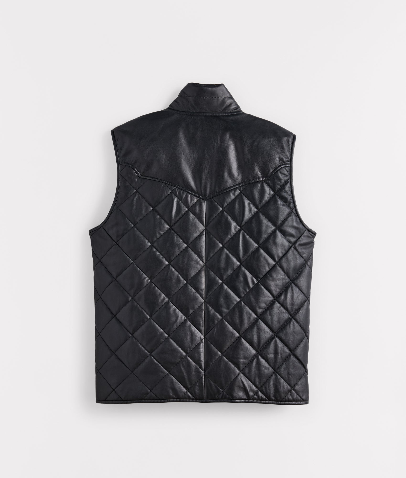 Mccoy Lamb Leather Puff Vest :: Black - Image 3