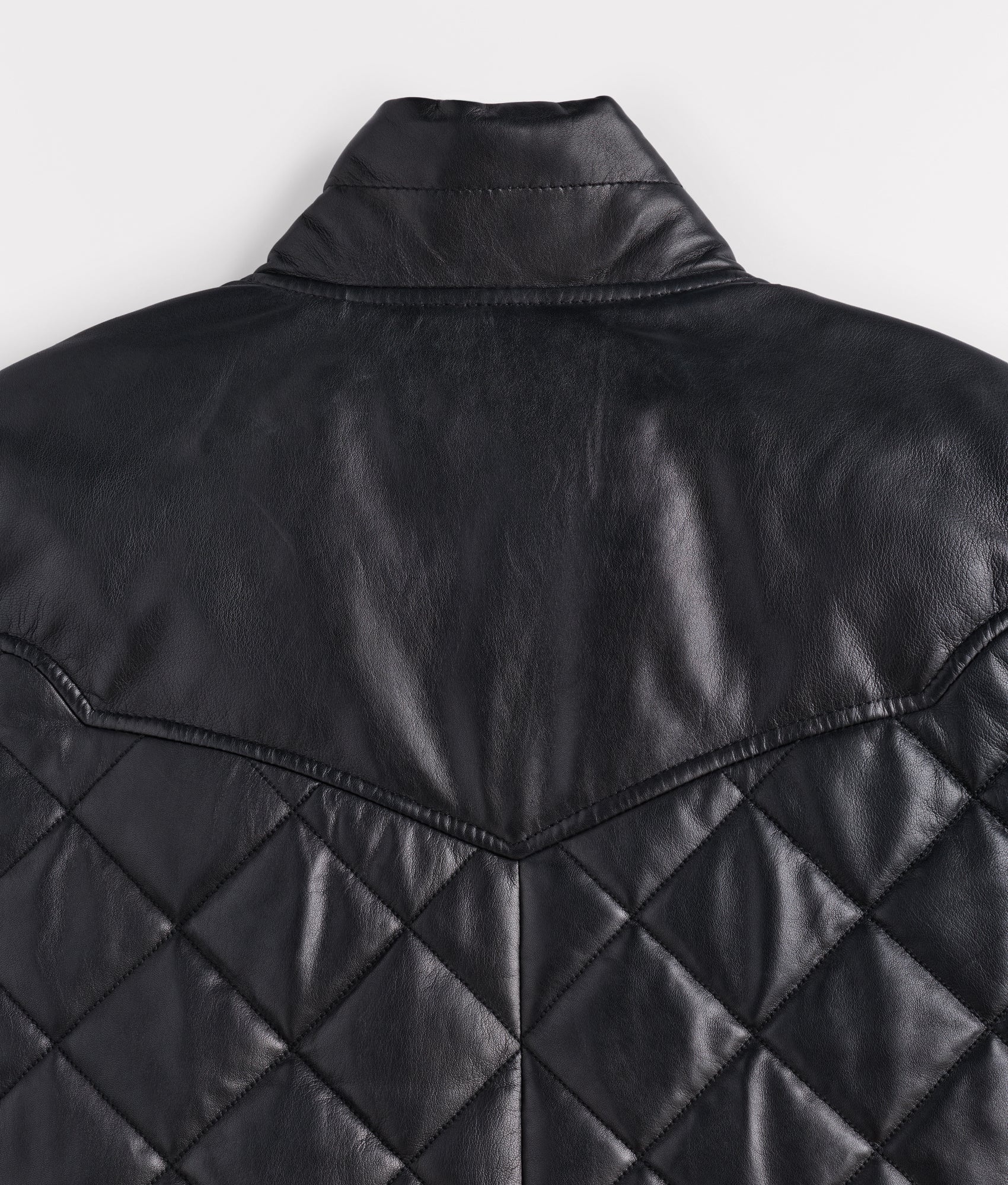 Mccoy Lamb Leather Puff Vest :: Black - Image 9