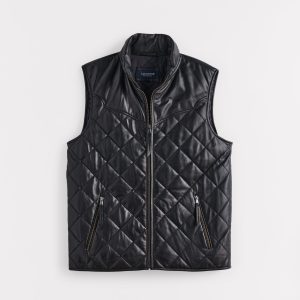 Mccoy Lamb Leather Puff Vest :: Black