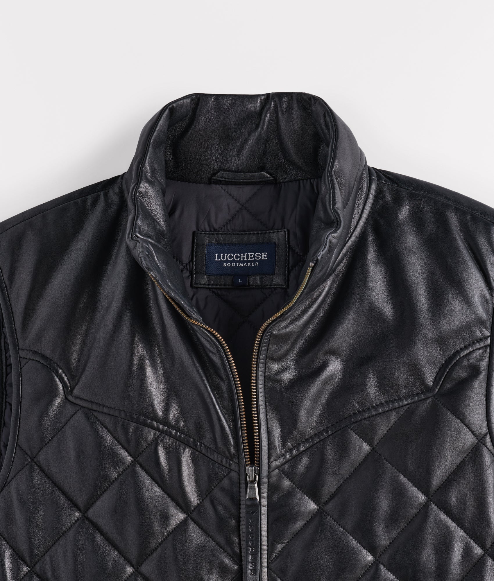 Mccoy Lamb Leather Puff Vest :: Black - Image 6