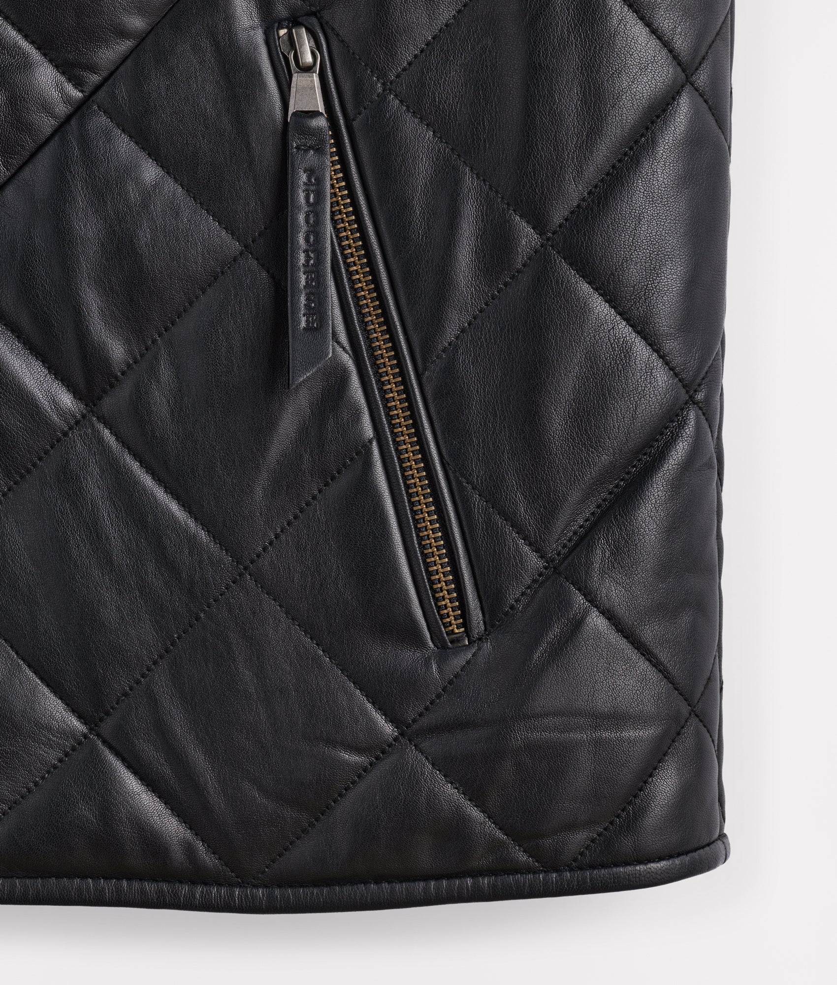 Mccoy Lamb Leather Puff Vest :: Black - Image 11