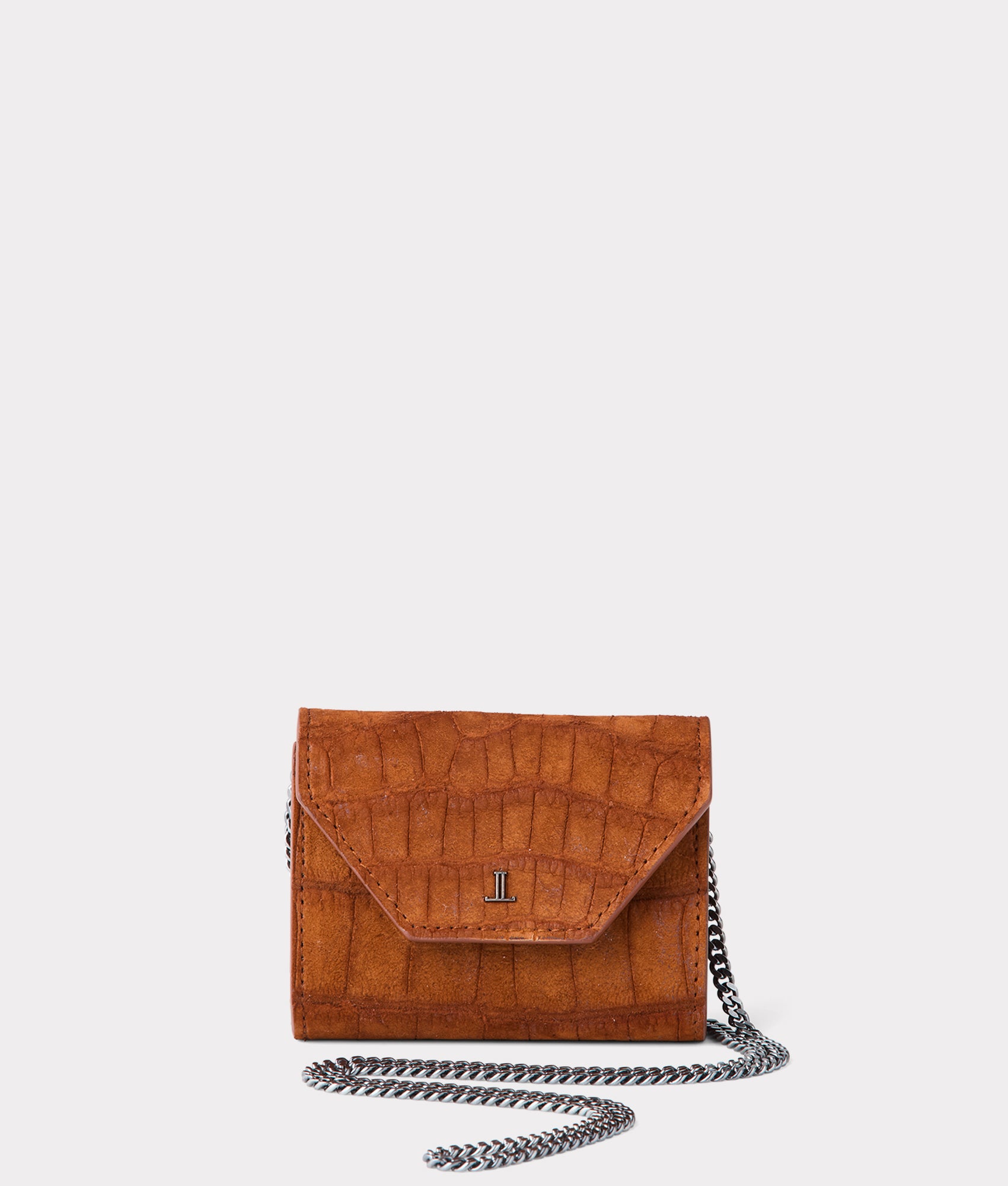 Exotic Short Wallet On A Chain :: Cognac