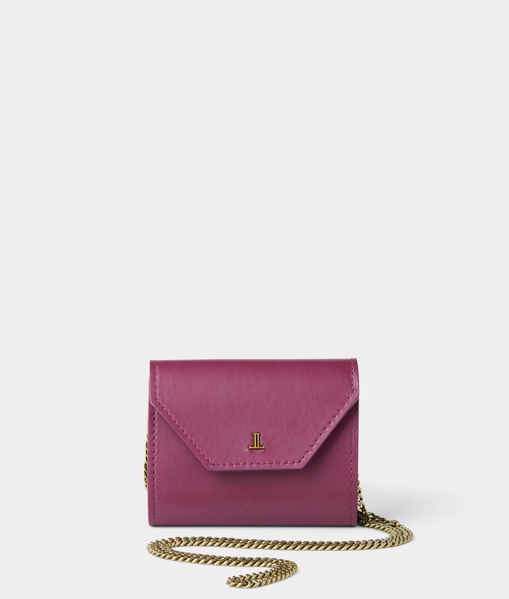 Short Wallet On A Chain :: Burgundy