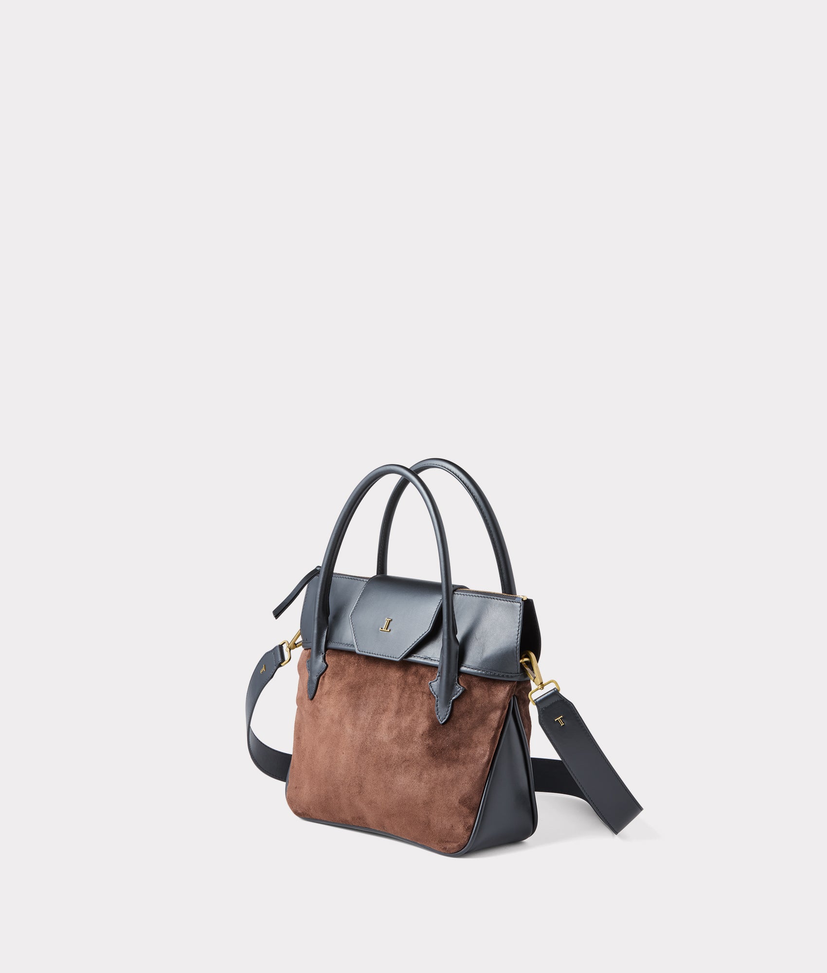 Mini Roma Suede Tote :: Brown - Image 5