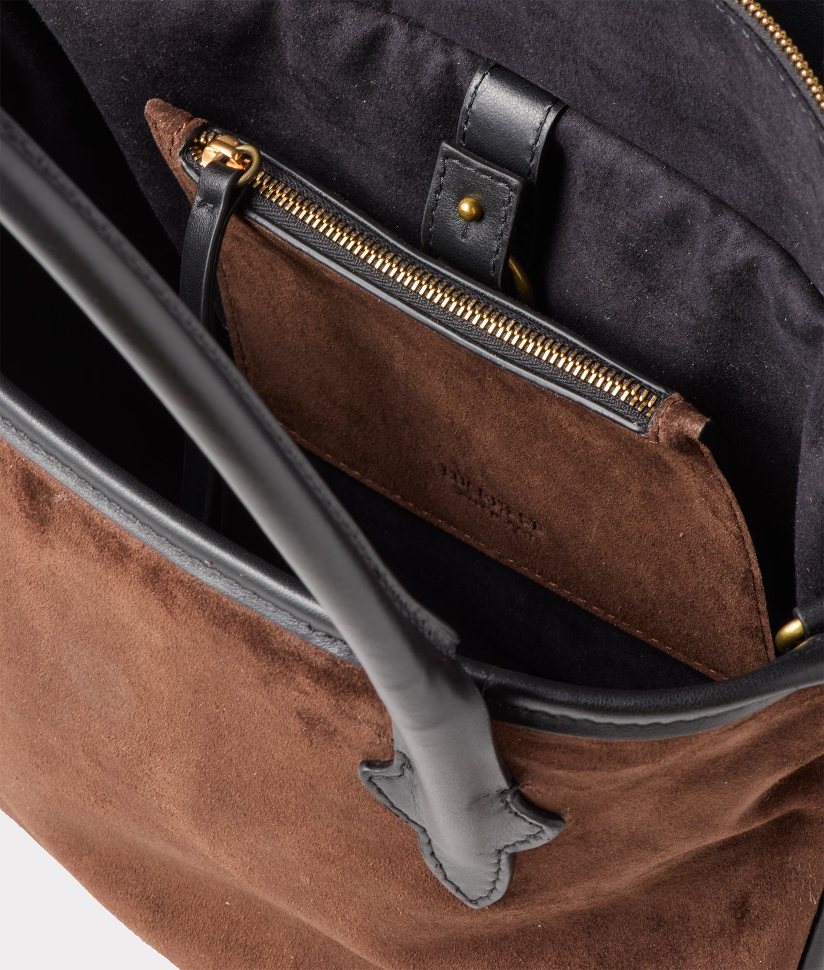 Mini Roma Suede Tote :: Brown - Image 8