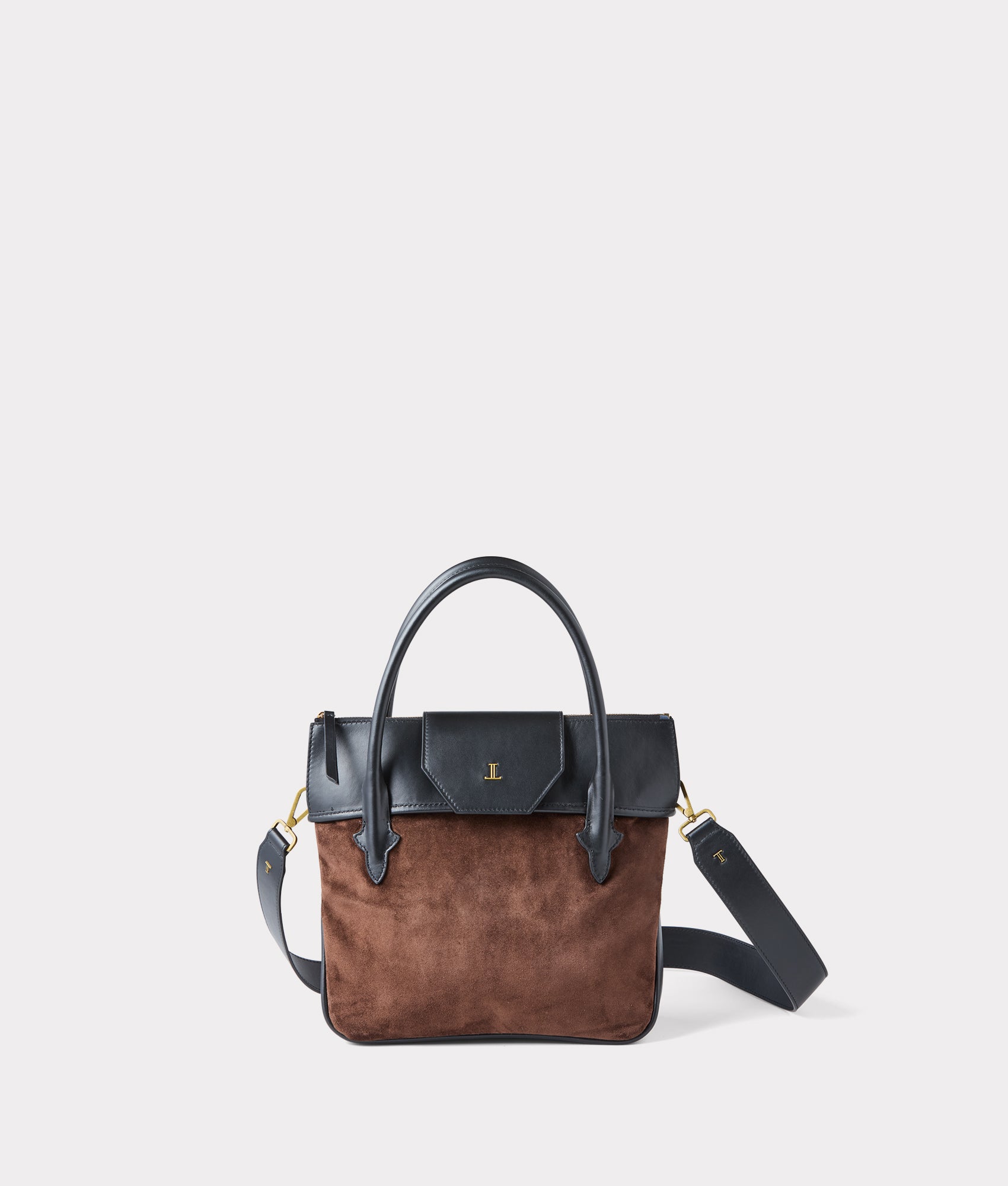 Mini Roma Suede Tote :: Brown - Image 6