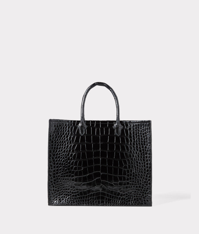 Large Alice Exotic Book Tote :: Black - Image 4