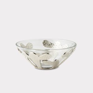 Tucson Saguaro Metal Cactus Chip Bowl :: Silver