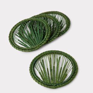 Tucson Saguaro Agave Coasters - Set Of Four :: Green