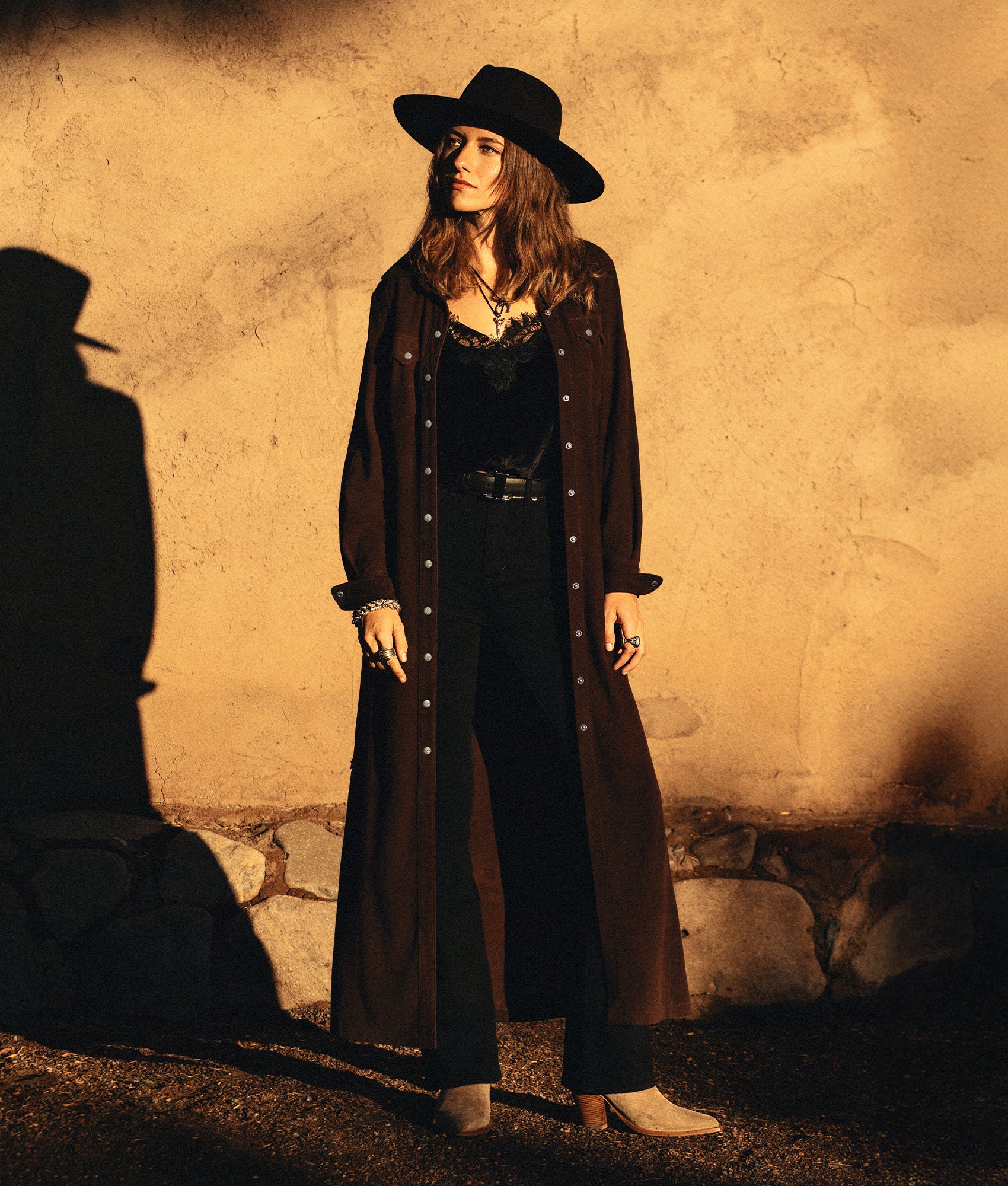 Delilah Suede Duster :: Chocolate - Image 6