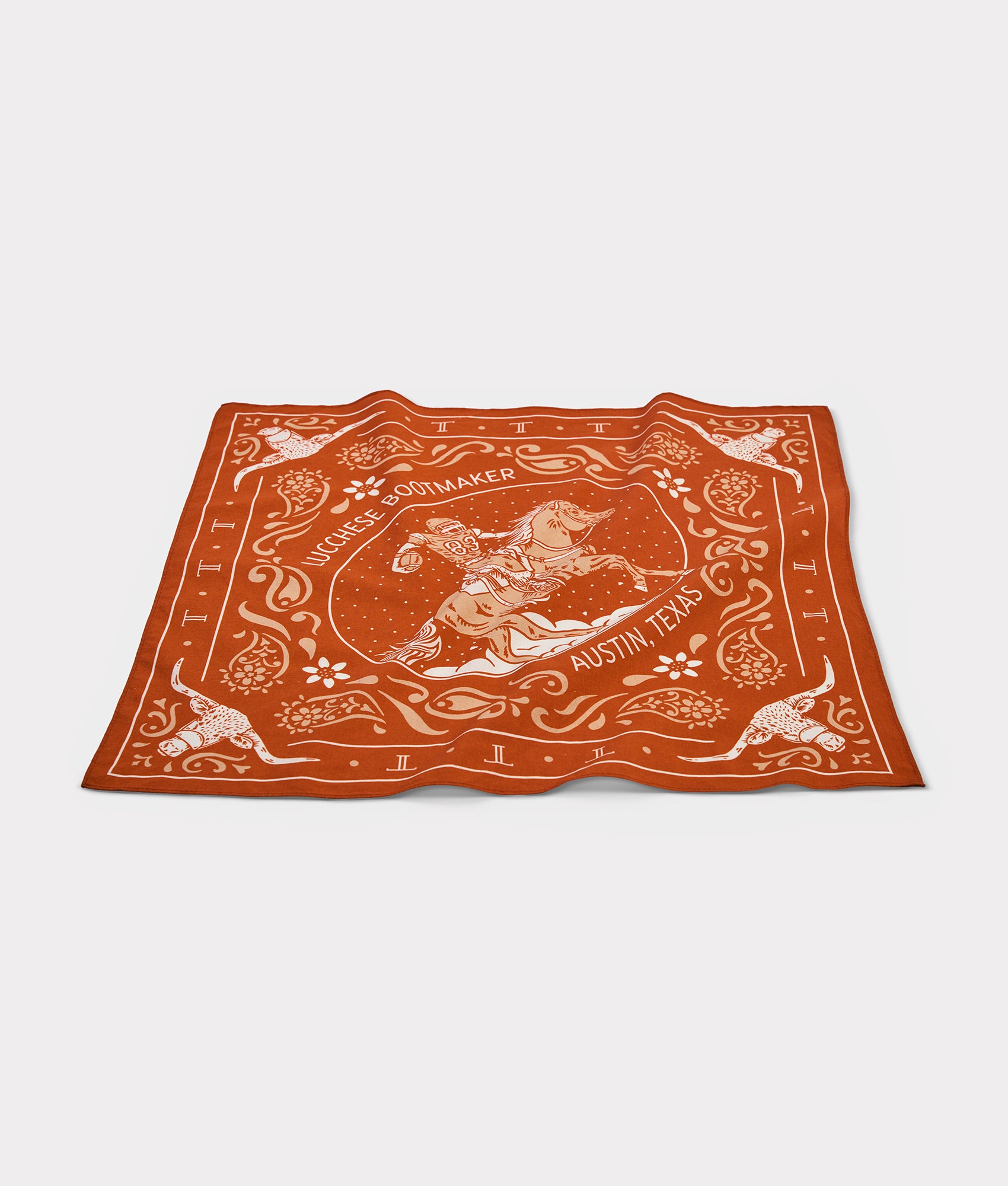 Austin Bronc Bandana :: Burnt Orange - Image 2