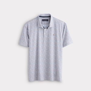 Lucchese Golf Polo :: Brown And Blue Floral