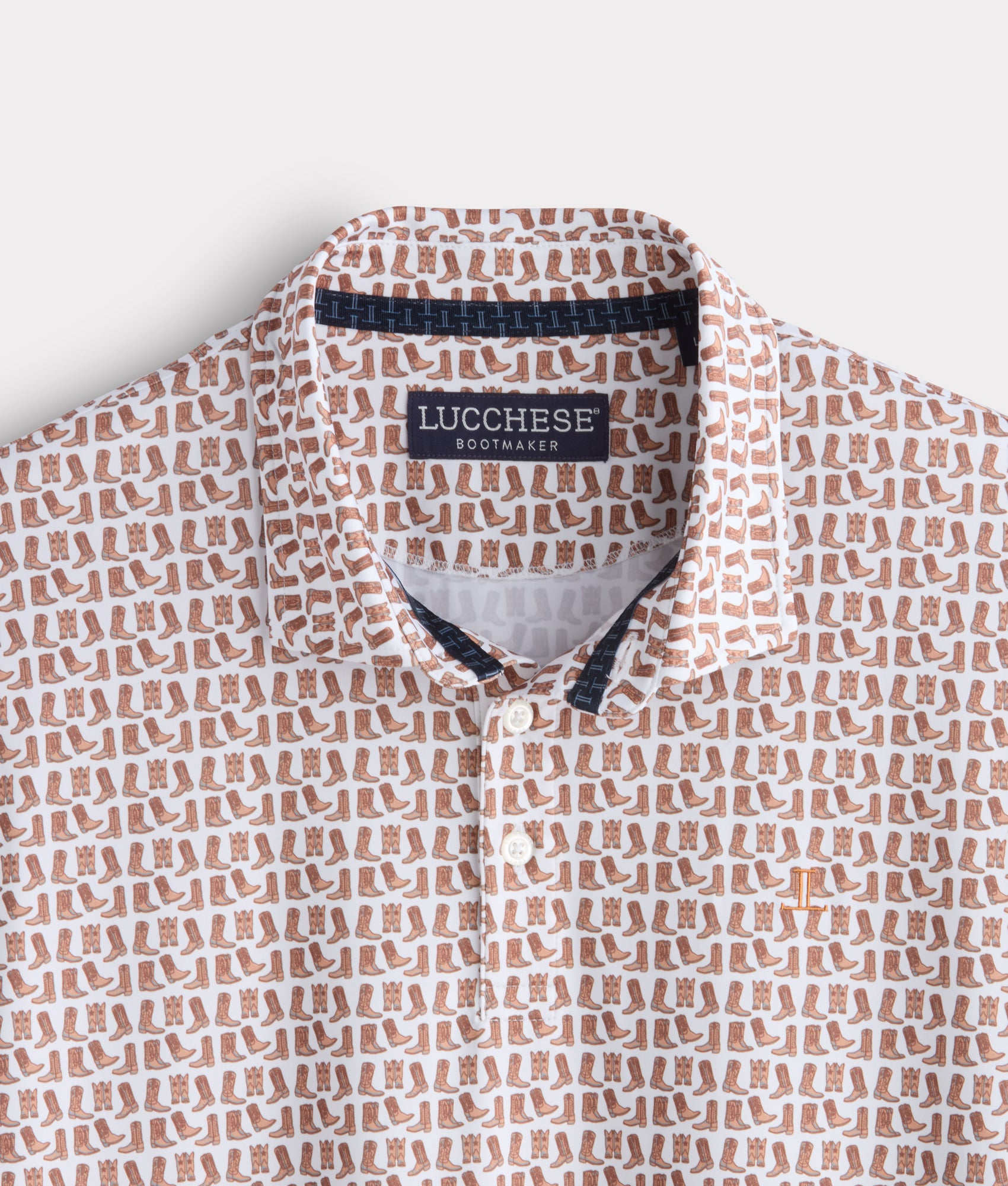 Lucchese Golf Polo :: Barnwood - Image 6