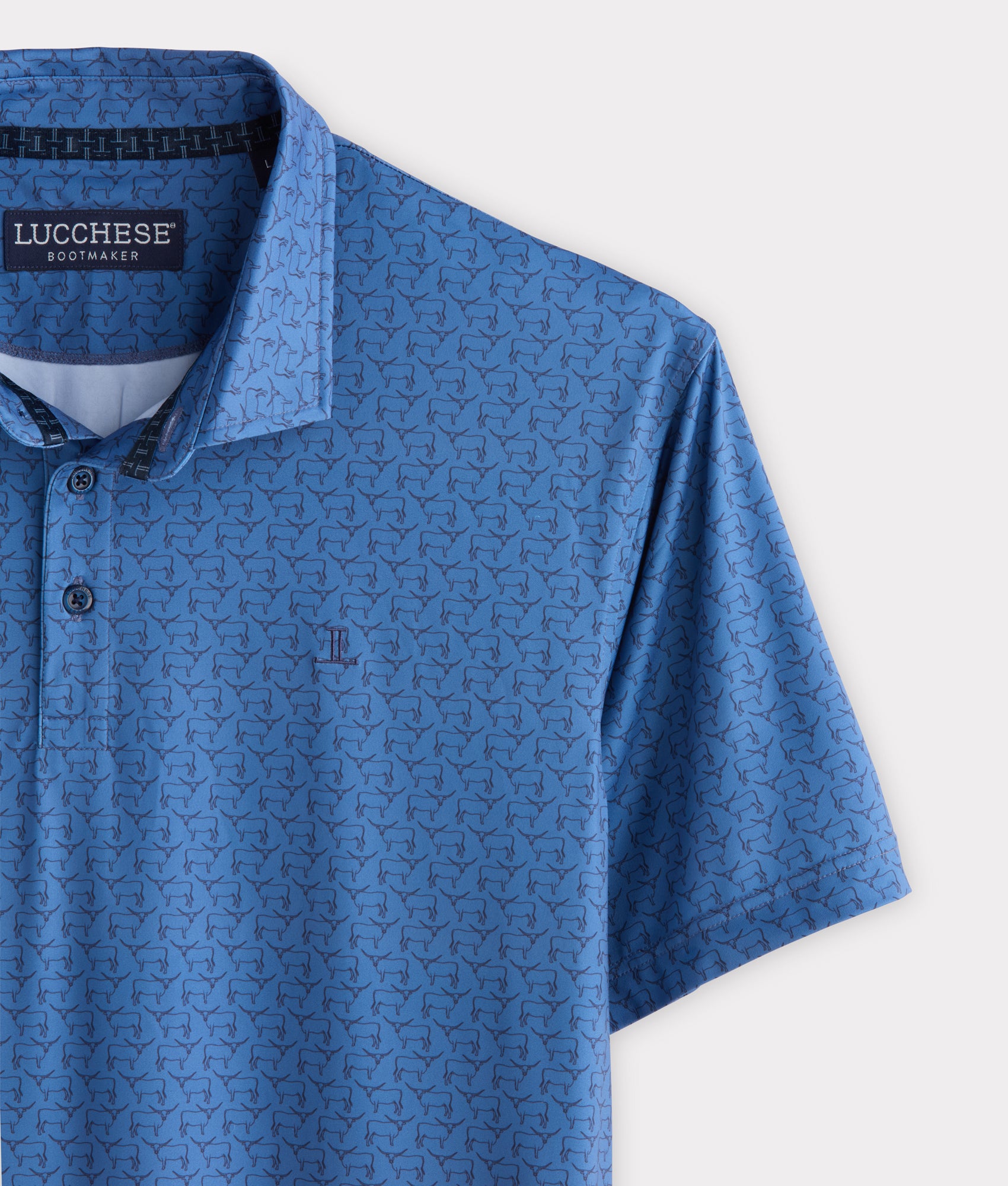 Lucchese Golf Polo :: Navy - Image 5