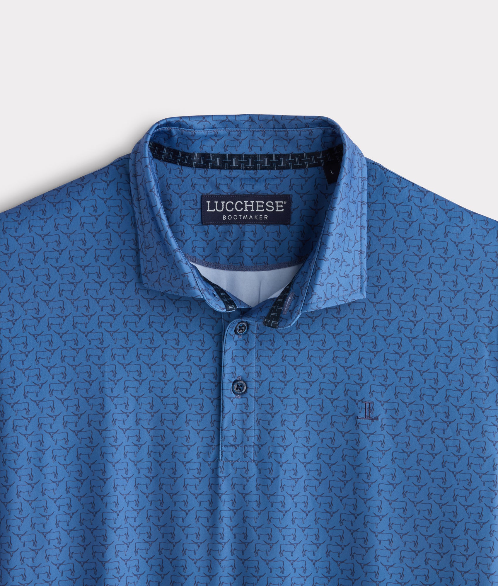 Lucchese Golf Polo :: Navy - Image 3