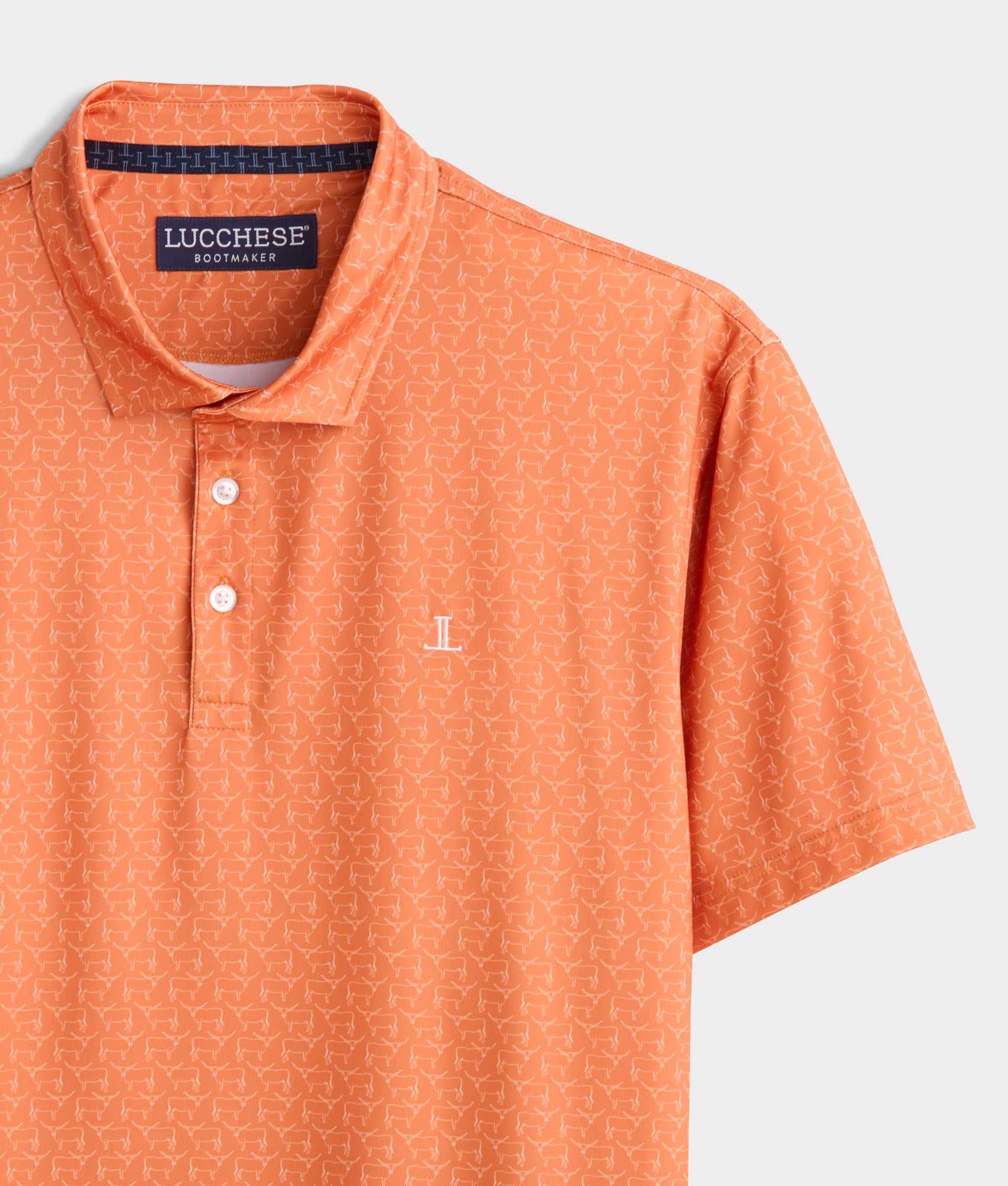 Lucchese Golf Polo :: Burnt Orange - Image 4