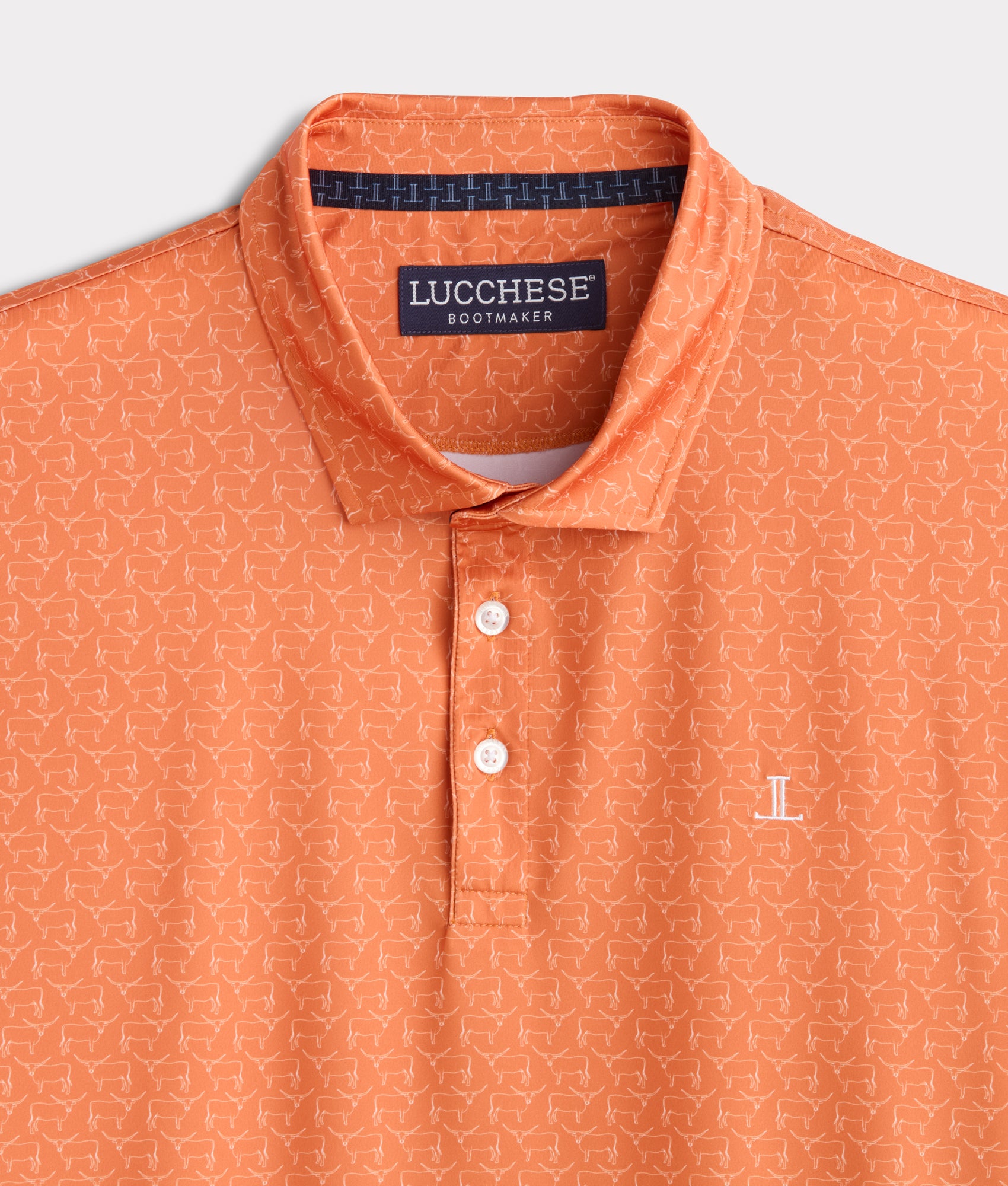 Lucchese Golf Polo :: Burnt Orange - Image 6
