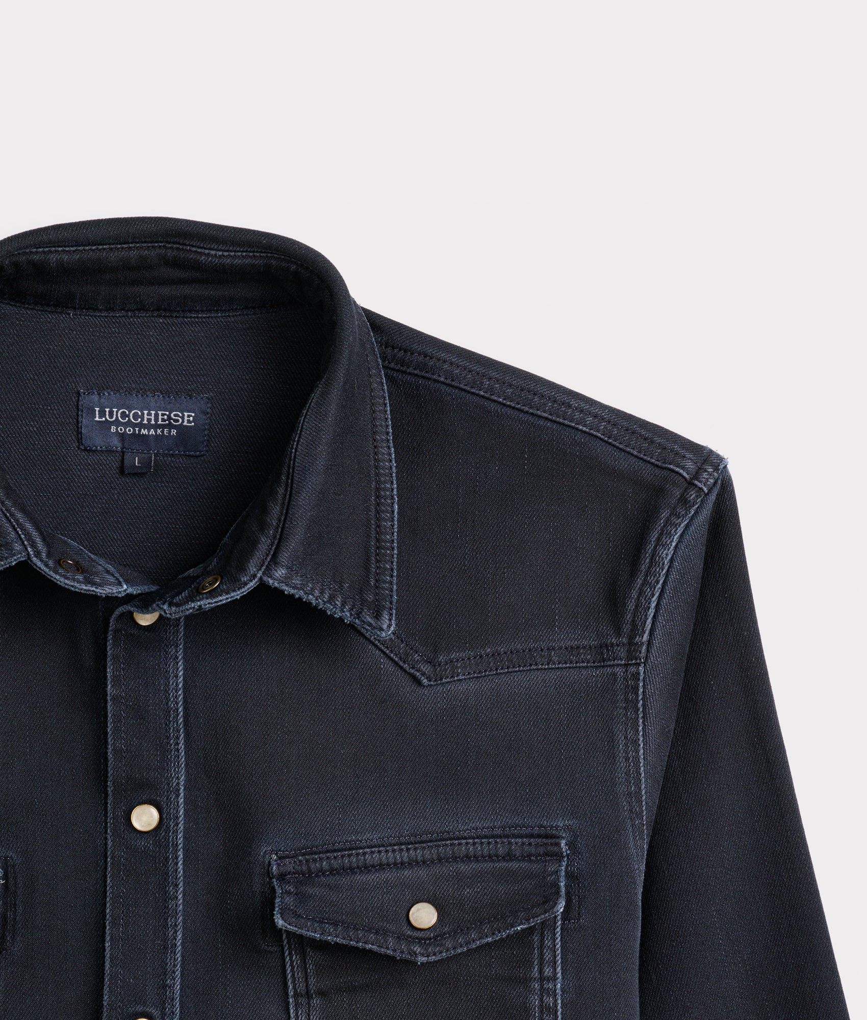 Roper Denim Shirt :: Black Denim - Image 4