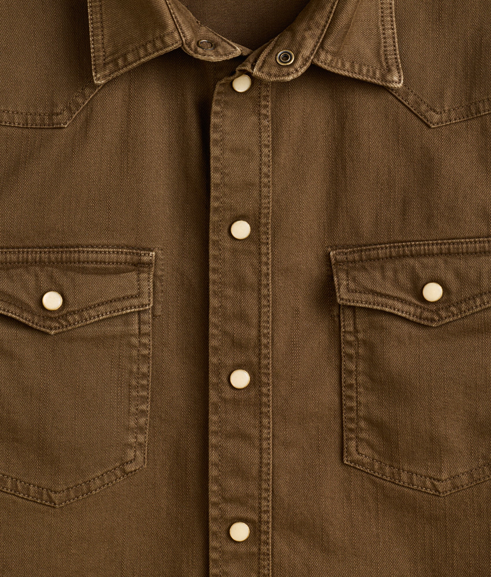 Roper Denim Shirt :: Brown Denim - Image 5