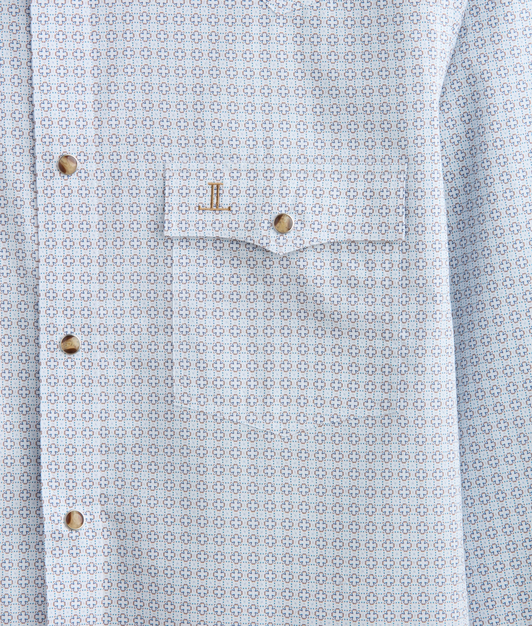 El Paso Cowboy Fit:: Gold/White/Navy Multi - Image 7