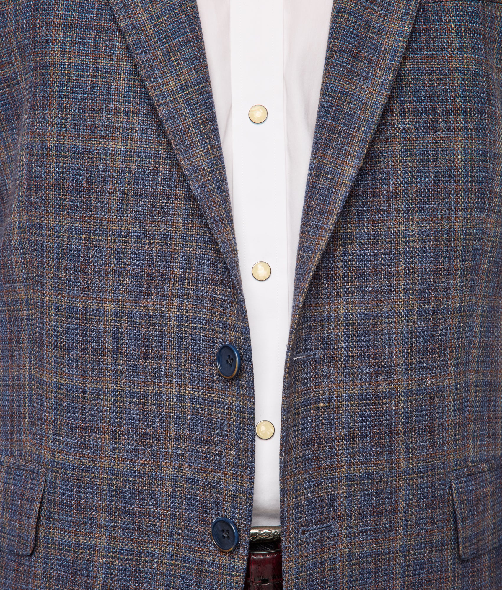 Lucchese Sport Coat :: Navy Plaid - Image 7