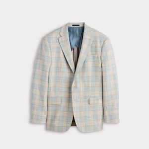Lucchese Sport Coat :: Blue And Tan Plaid