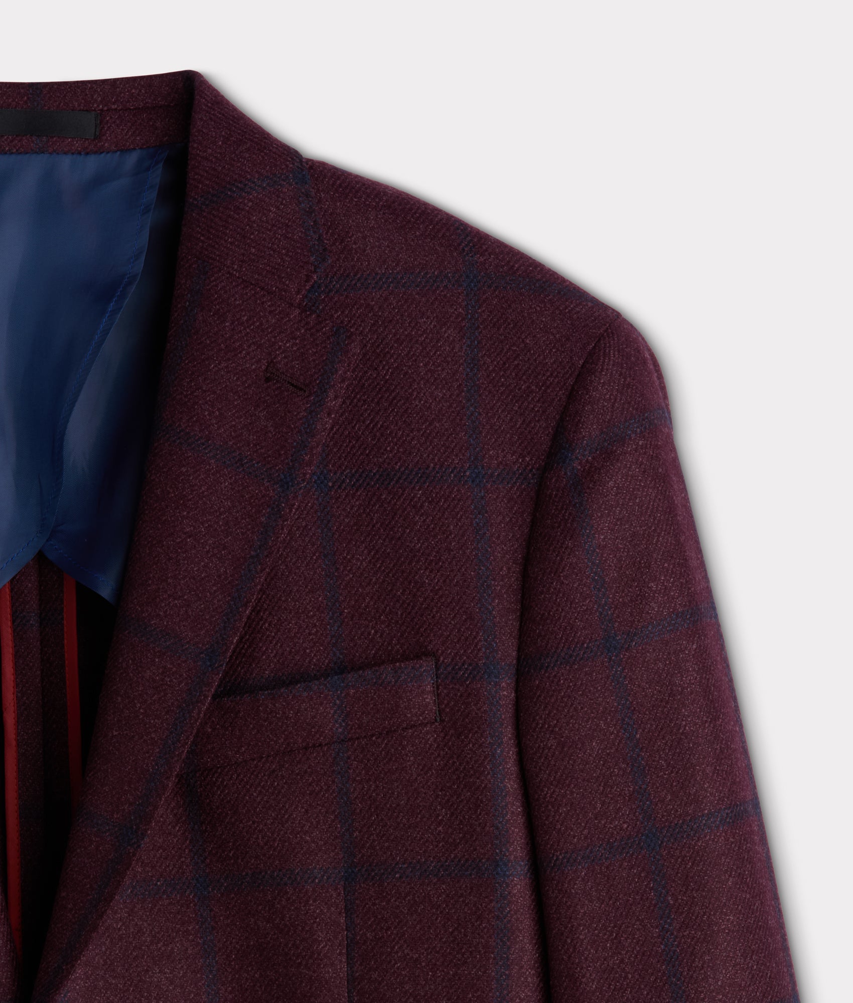 Lucchese Sport Coat :: Burgundy Plaid - Image 6