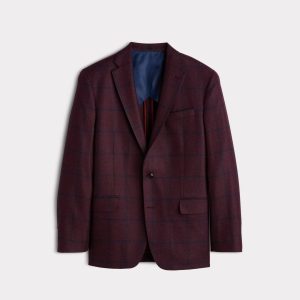 Lucchese Sport Coat :: Burgundy Plaid