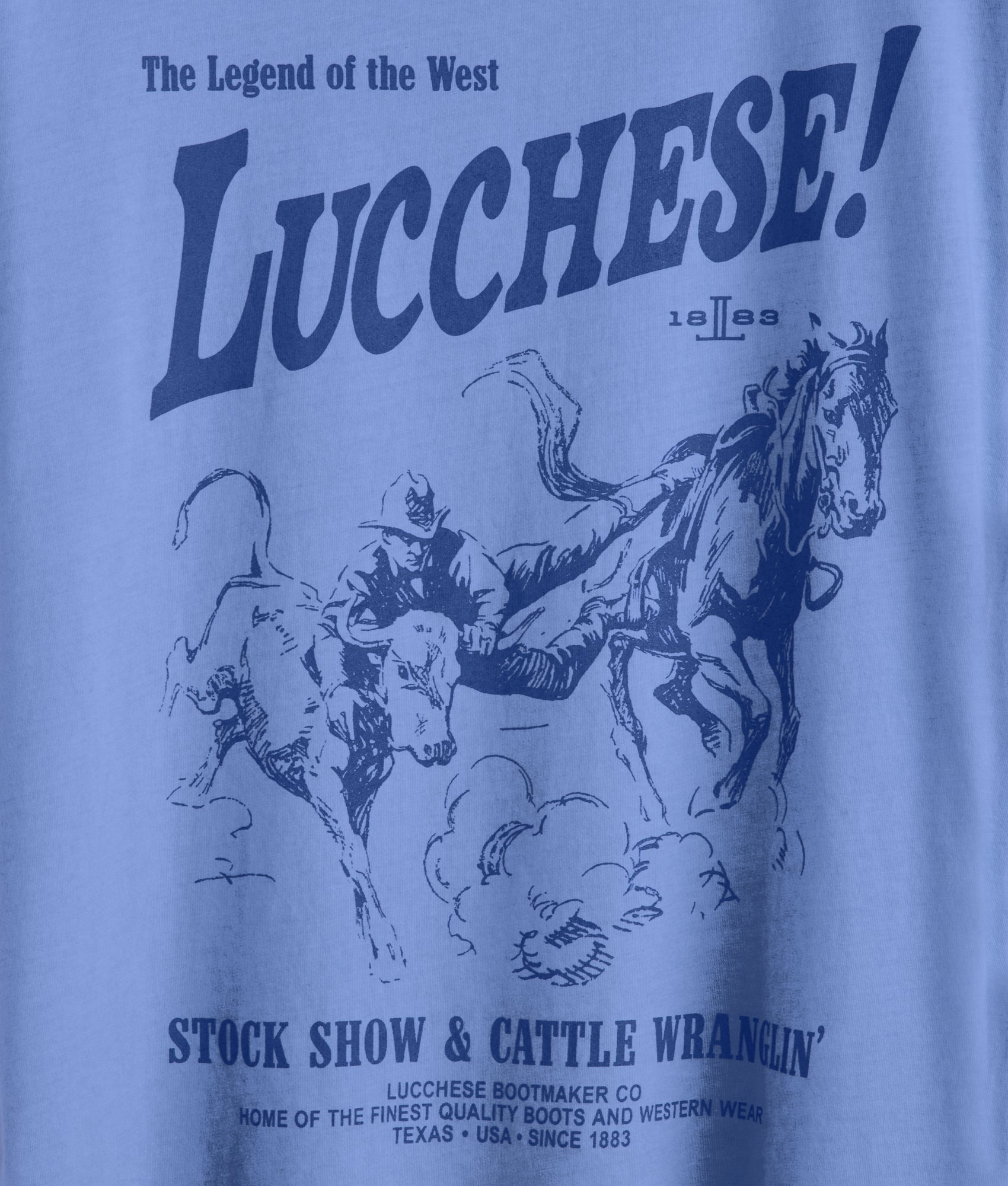 Spaghetti Western Tee :: Blue Jean - Image 5