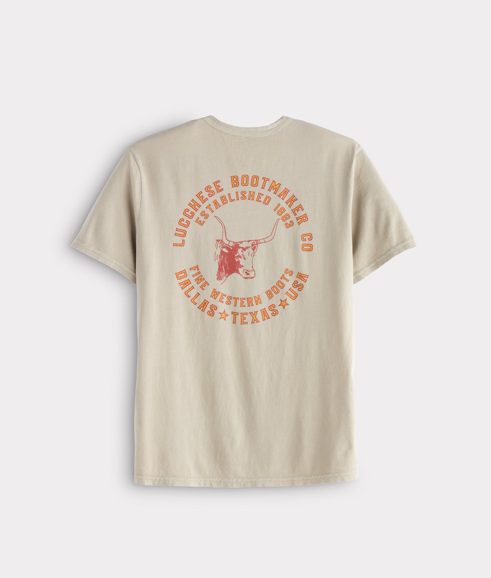 Longhorn Stamp Tee :: Sand - Image 3