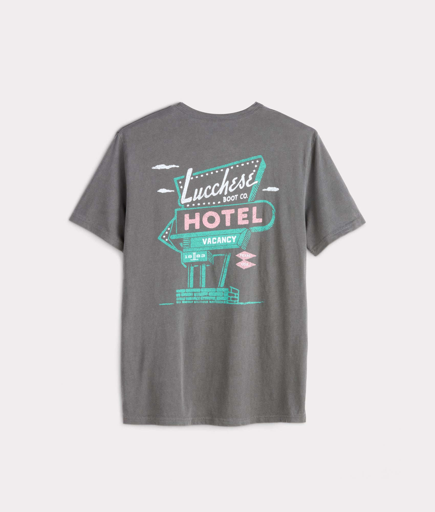 Lucchese Hotel Tee :: Slate - Image 3