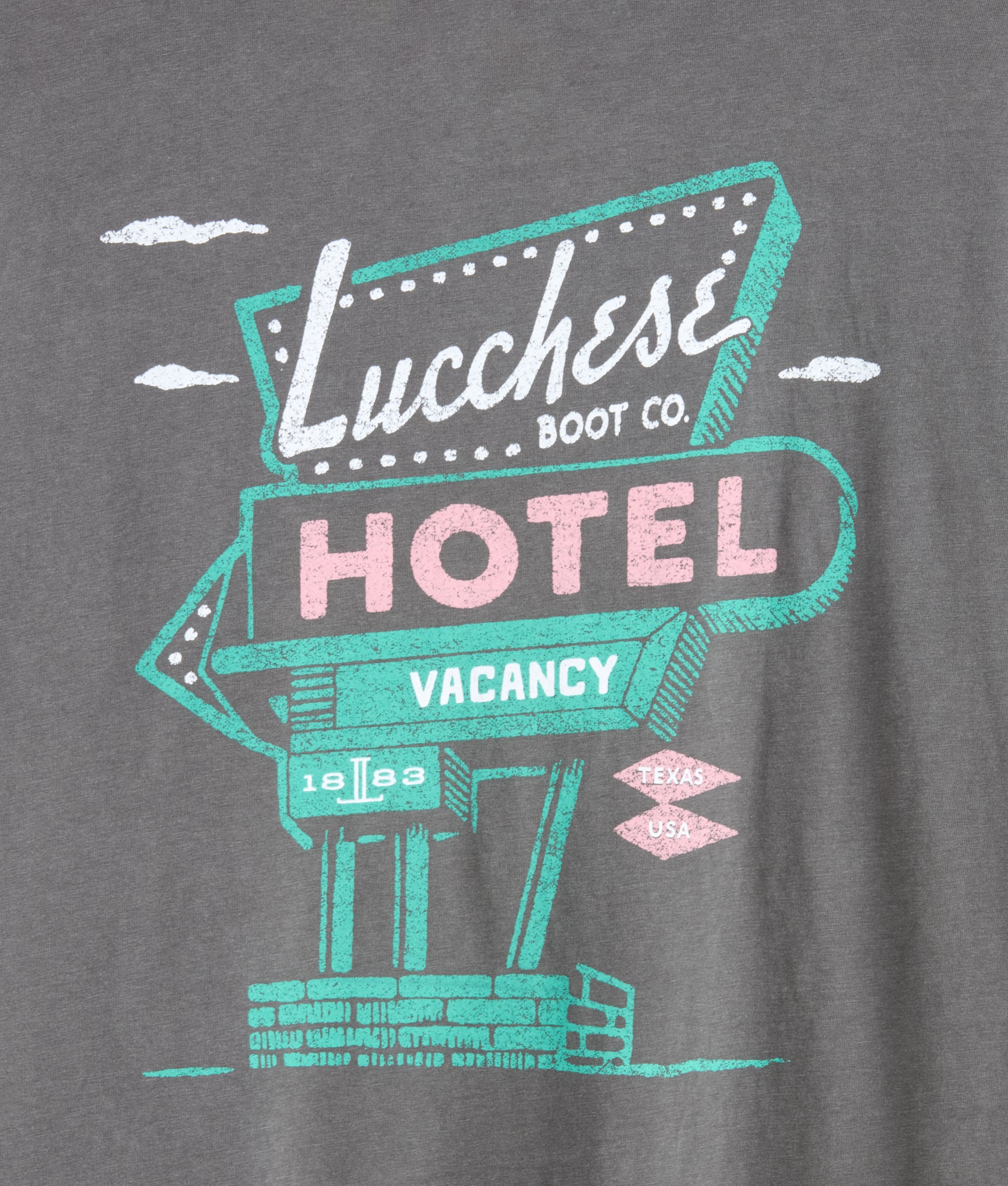 Lucchese Hotel Tee :: Slate - Image 6