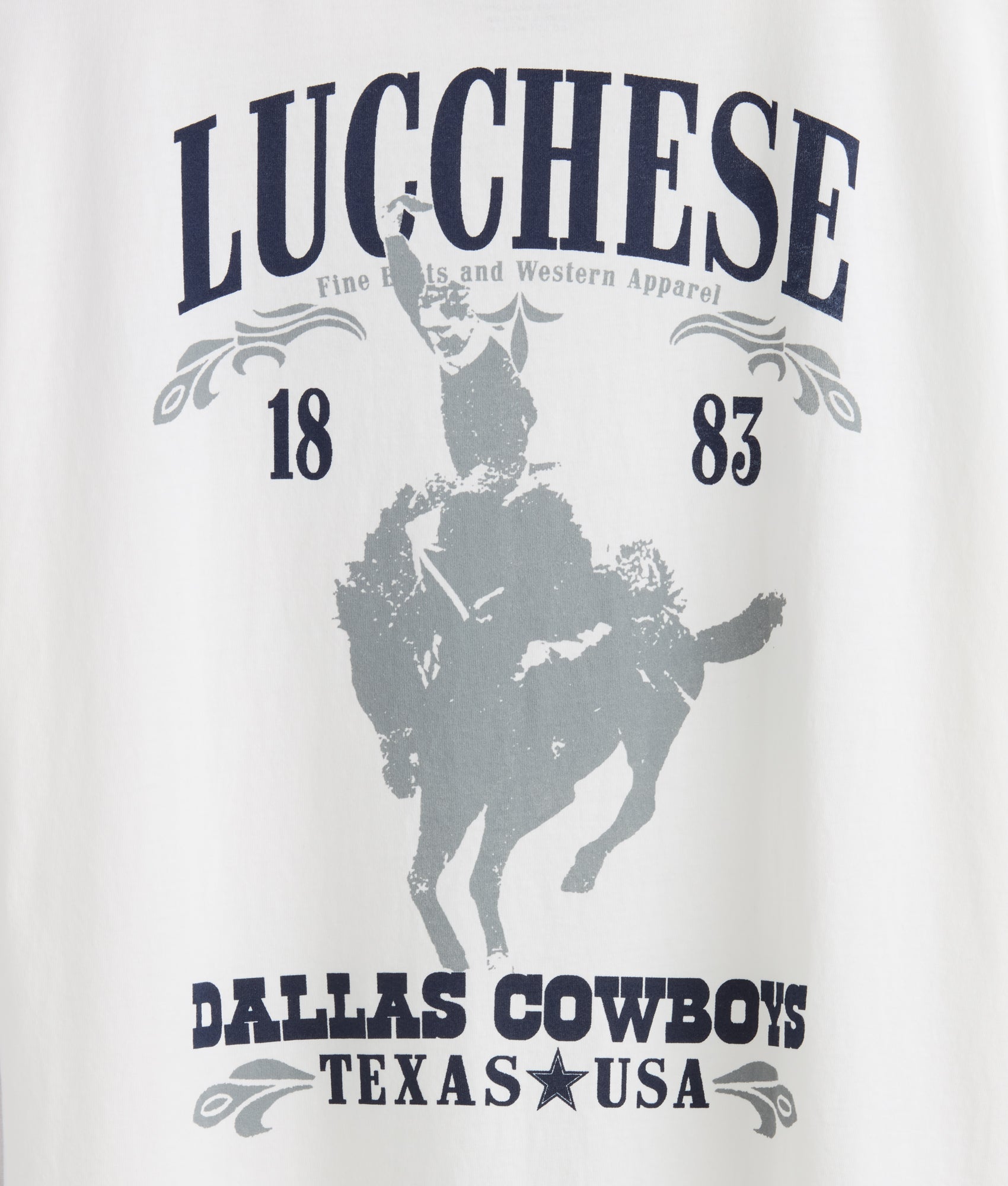 Retro Cowboys Tee :: White - Image 8
