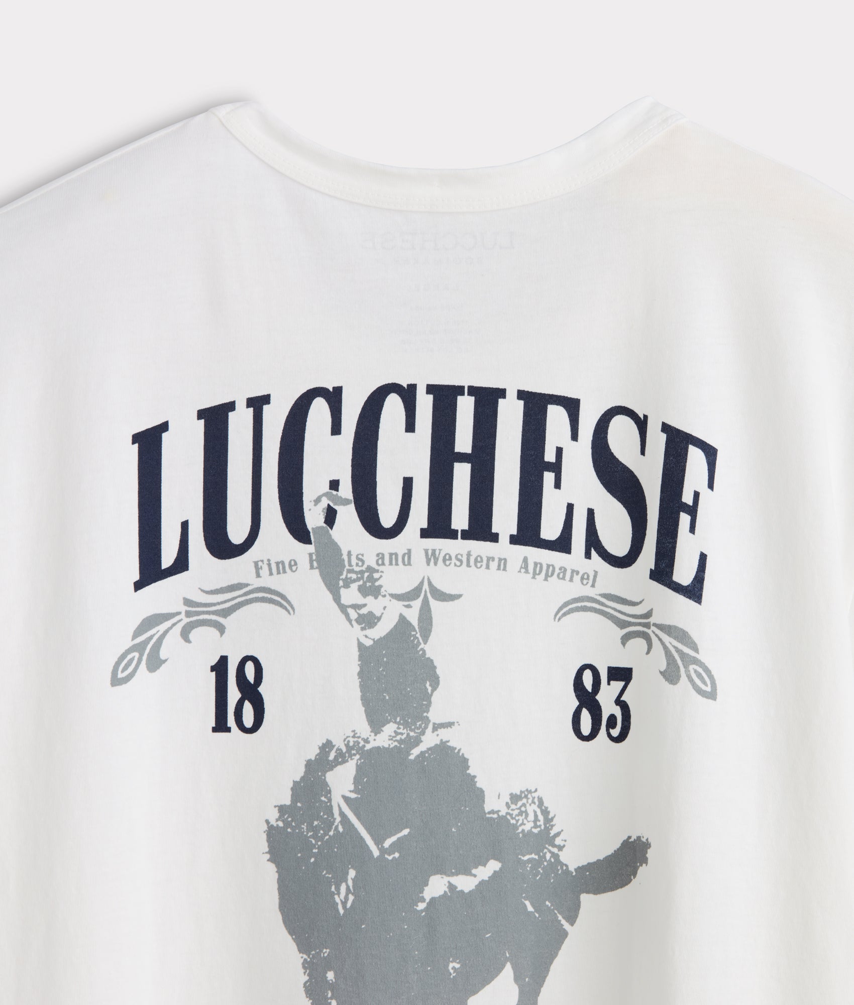 Retro Cowboys Tee :: White - Image 7