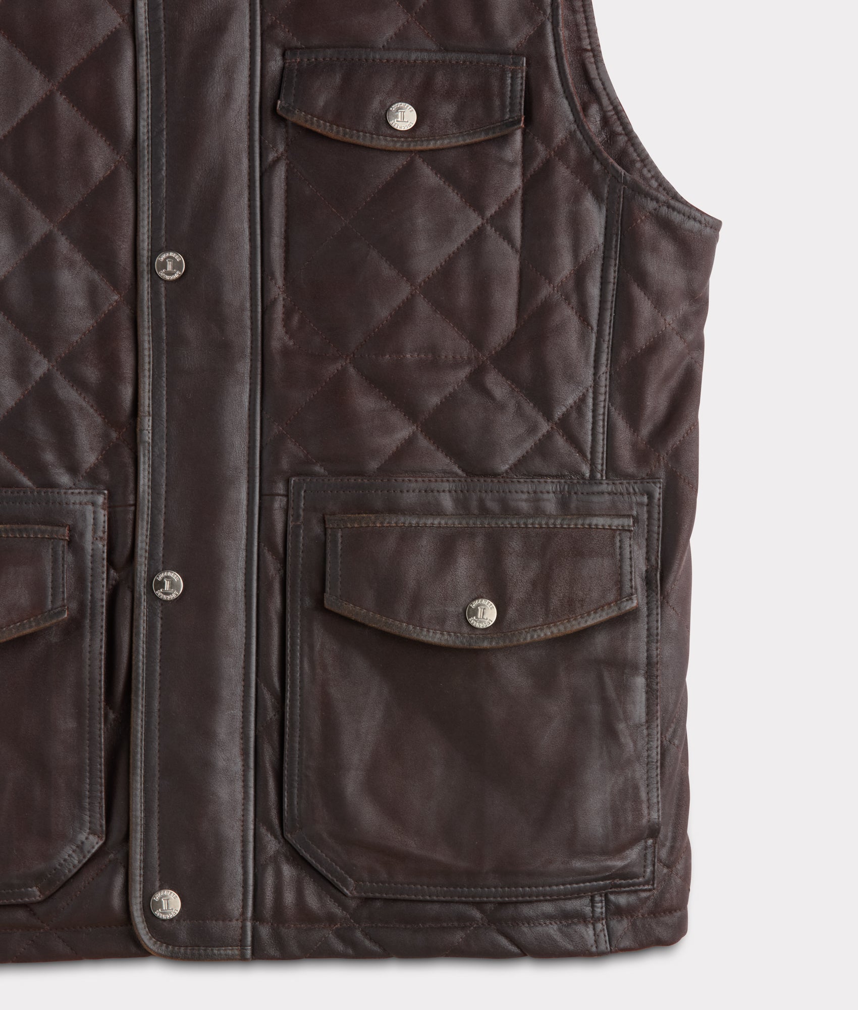 Vail Quilted Leather Vest :: Espresso - Image 7