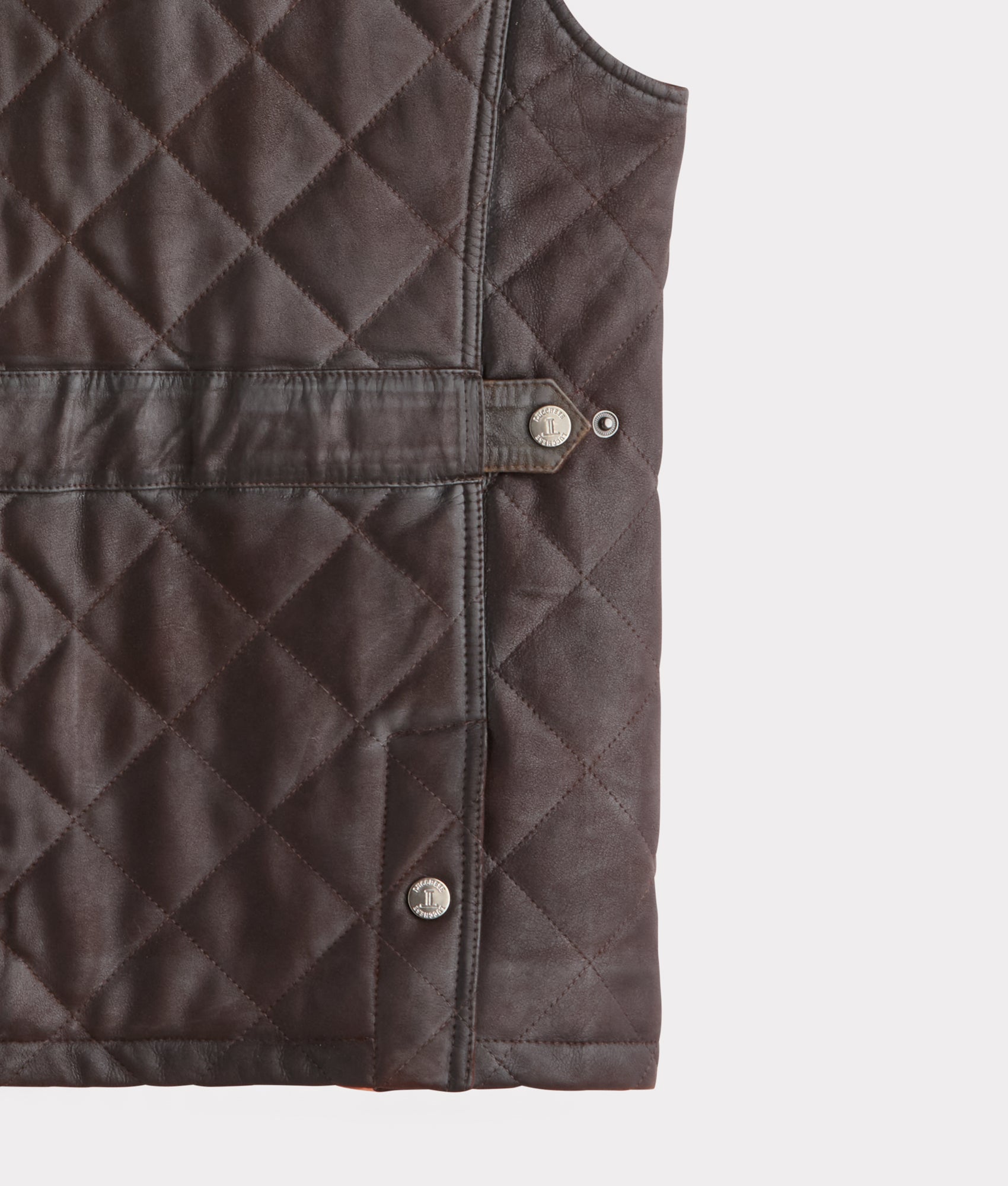 Vail Quilted Leather Vest :: Espresso - Image 4