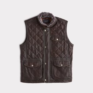 Vail Quilted Leather Vest :: Espresso