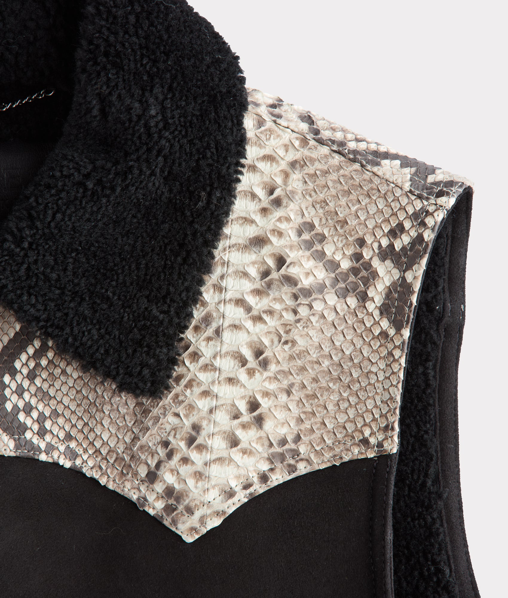 Dustin Exotic Vest :: Charcoal - Image 5