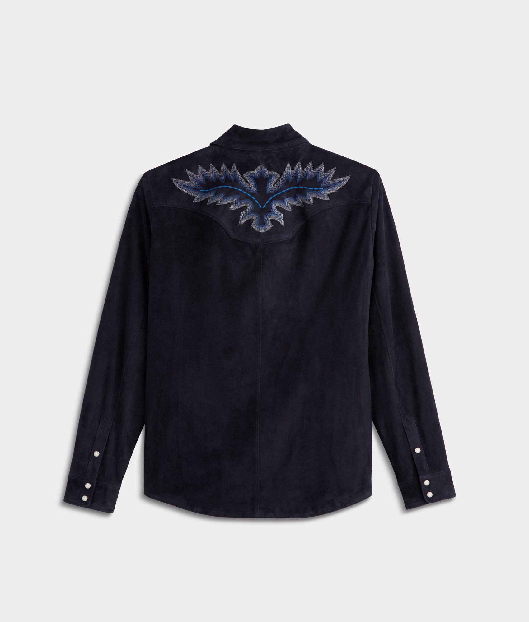 Ace Suede Shacket :: Dusty Blue - Image 3
