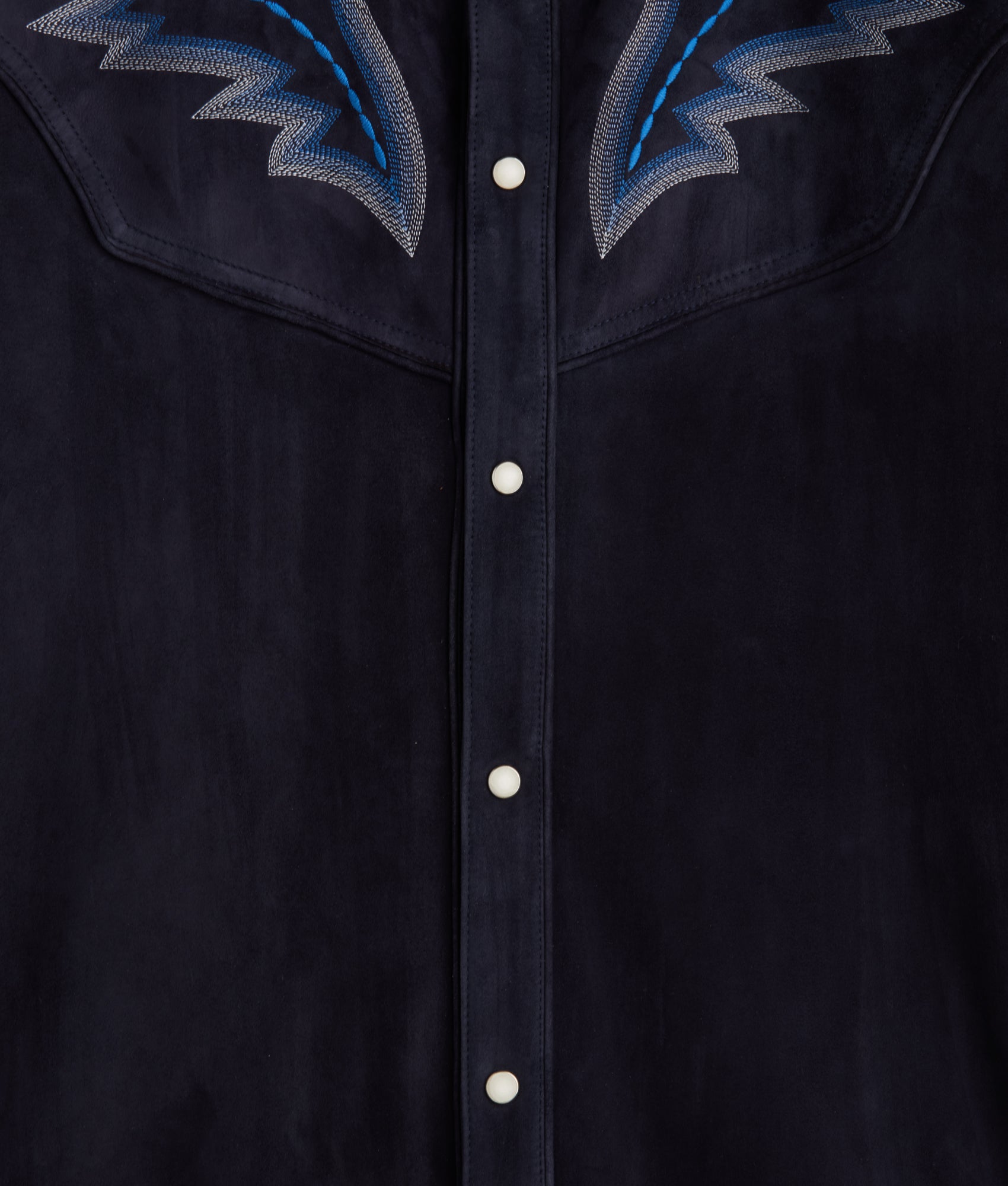 Ace Suede Shacket :: Dusty Blue - Image 7